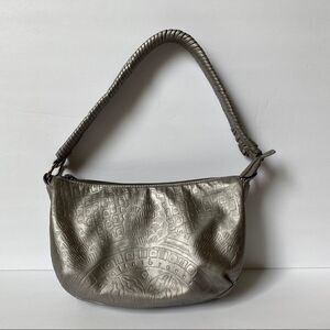 𝅺braccialini Silver Gray leather Purse Handbag
